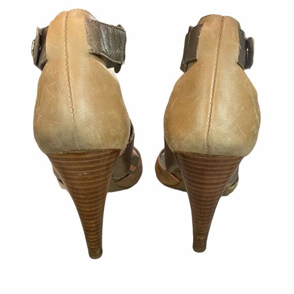 Nine West Leather strappy heeled sandals size 8 - Picture 7 of 11